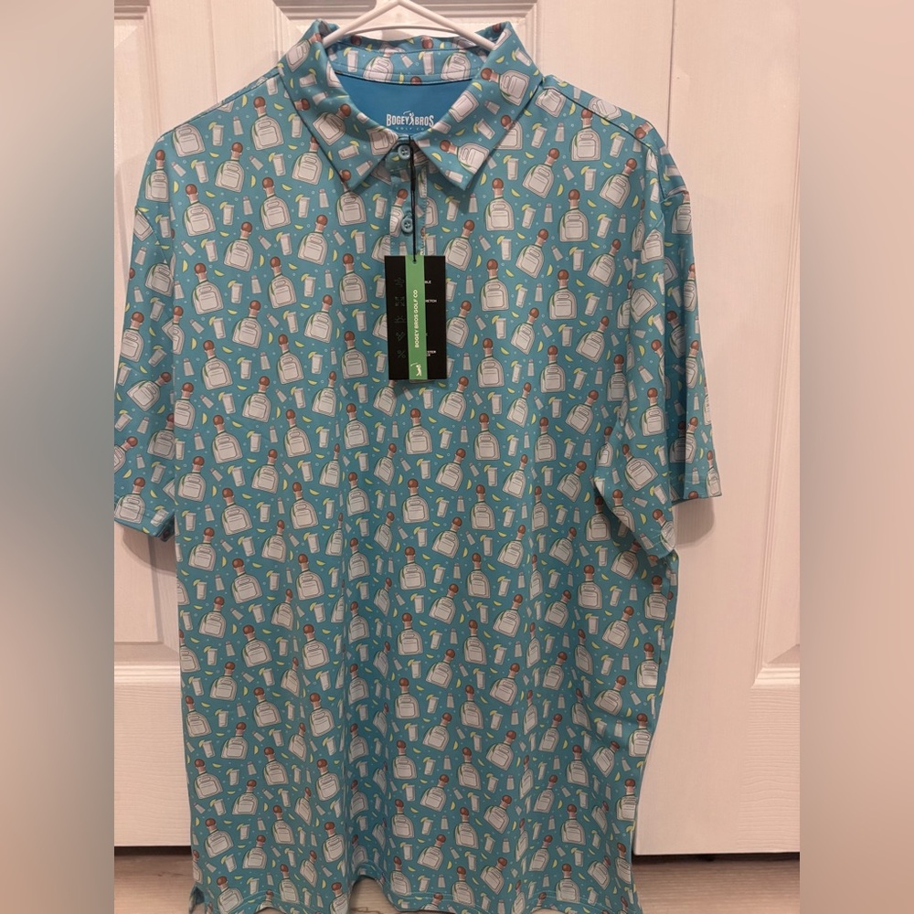 Nwt Men’s bogey bros patron golf shirt size large - Picture 3 of 7